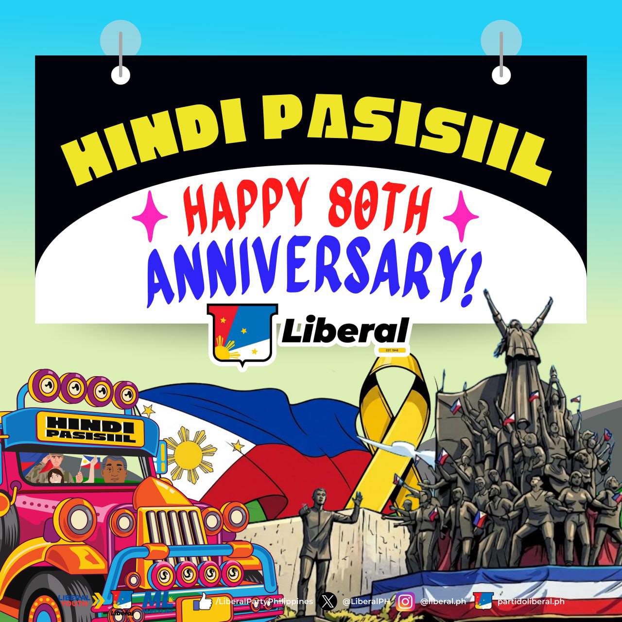 “HINDI PASISIIL”: LIBERAL PARTY MARKS 80 YEARS WITH VOW TO DEFEND DEMOCRATIC TRADITION