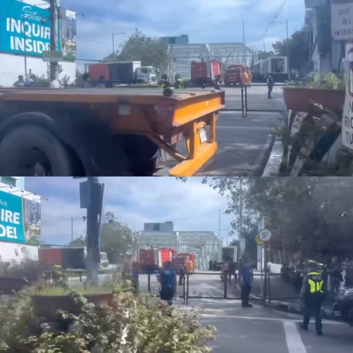 Ayala Bridge sa Maynila isinara ng pulisya; mga truck hinarang patungong Mendiola