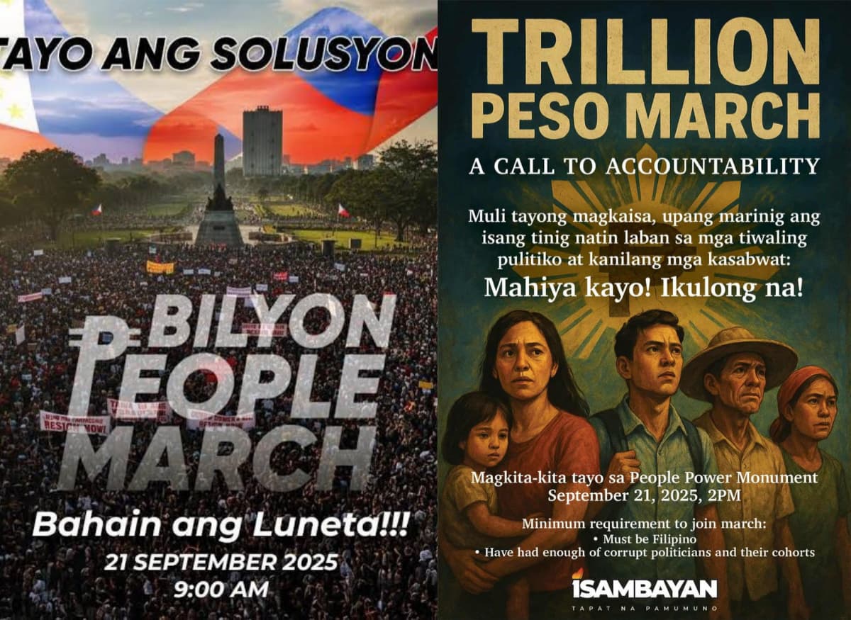 Trillion March ba o Bahain ang Luneta? Saan ka sa Setyembre 21?