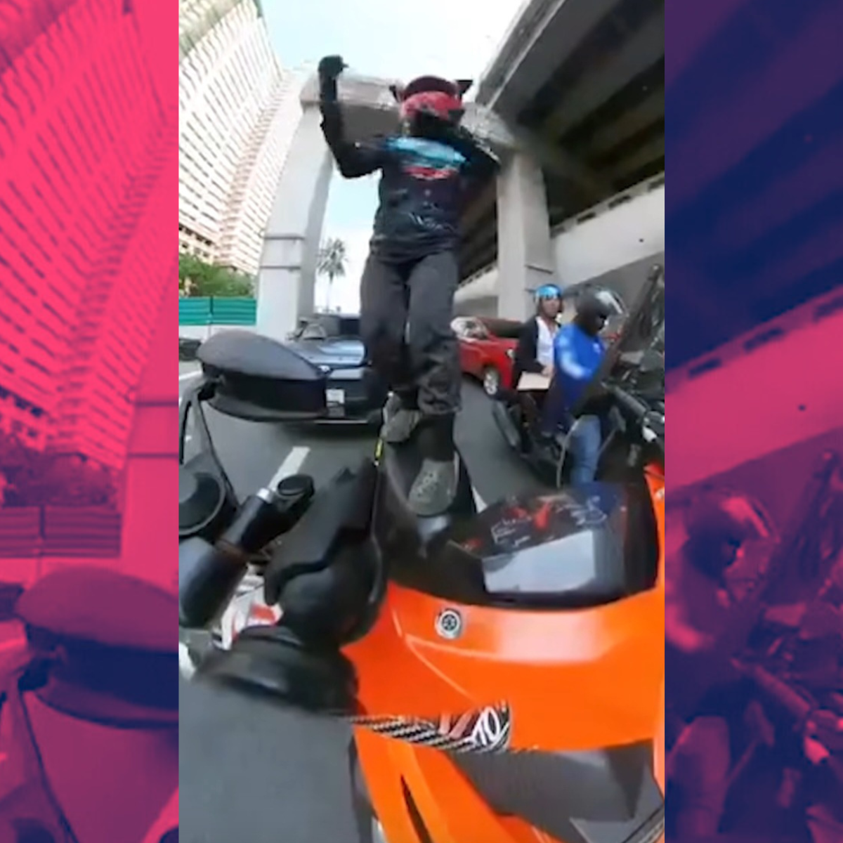 LTO, sinuspinde ang lisensya ng moto vlogger dahil sa viral na 'dancing stunt'