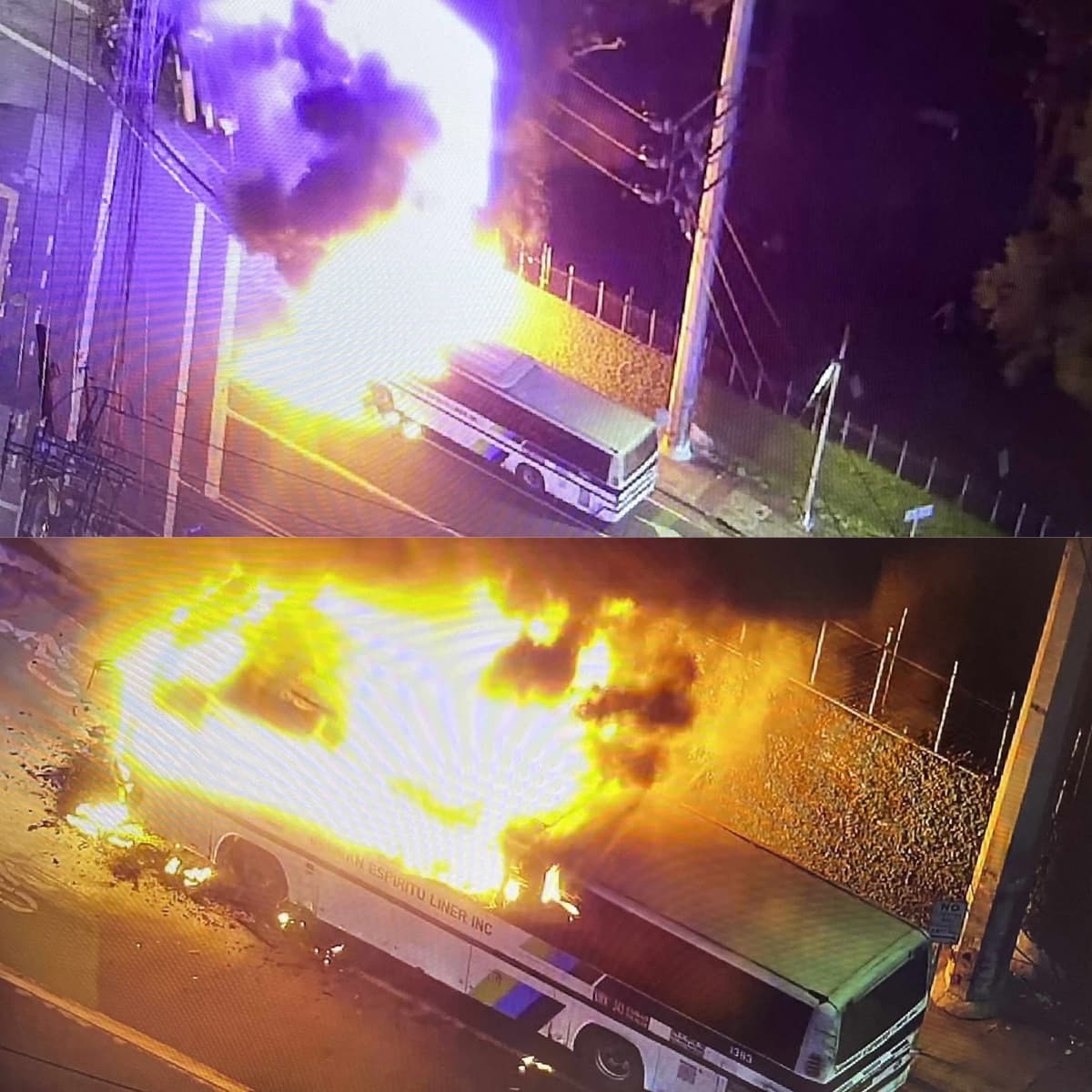 Nasunog na bus sa P. Tuazon nagdulot ng matinding trapiko