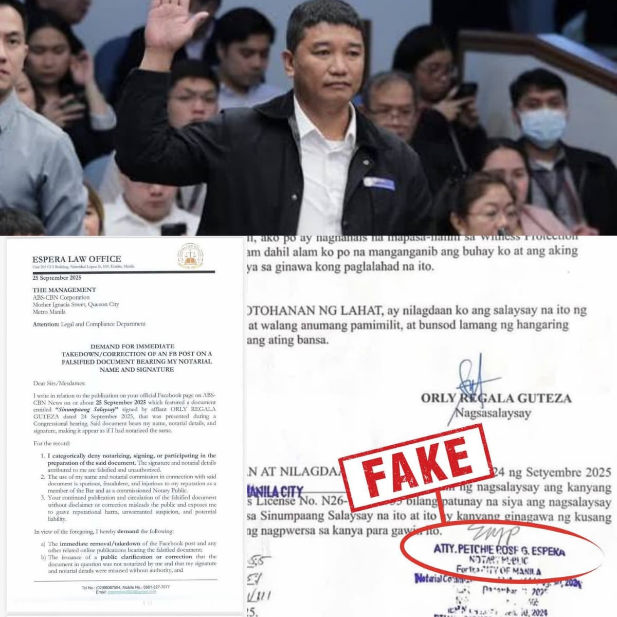 Abogada binulgar: ‘Hindi ko pirma ang nasa affidavit ni Guteza’
