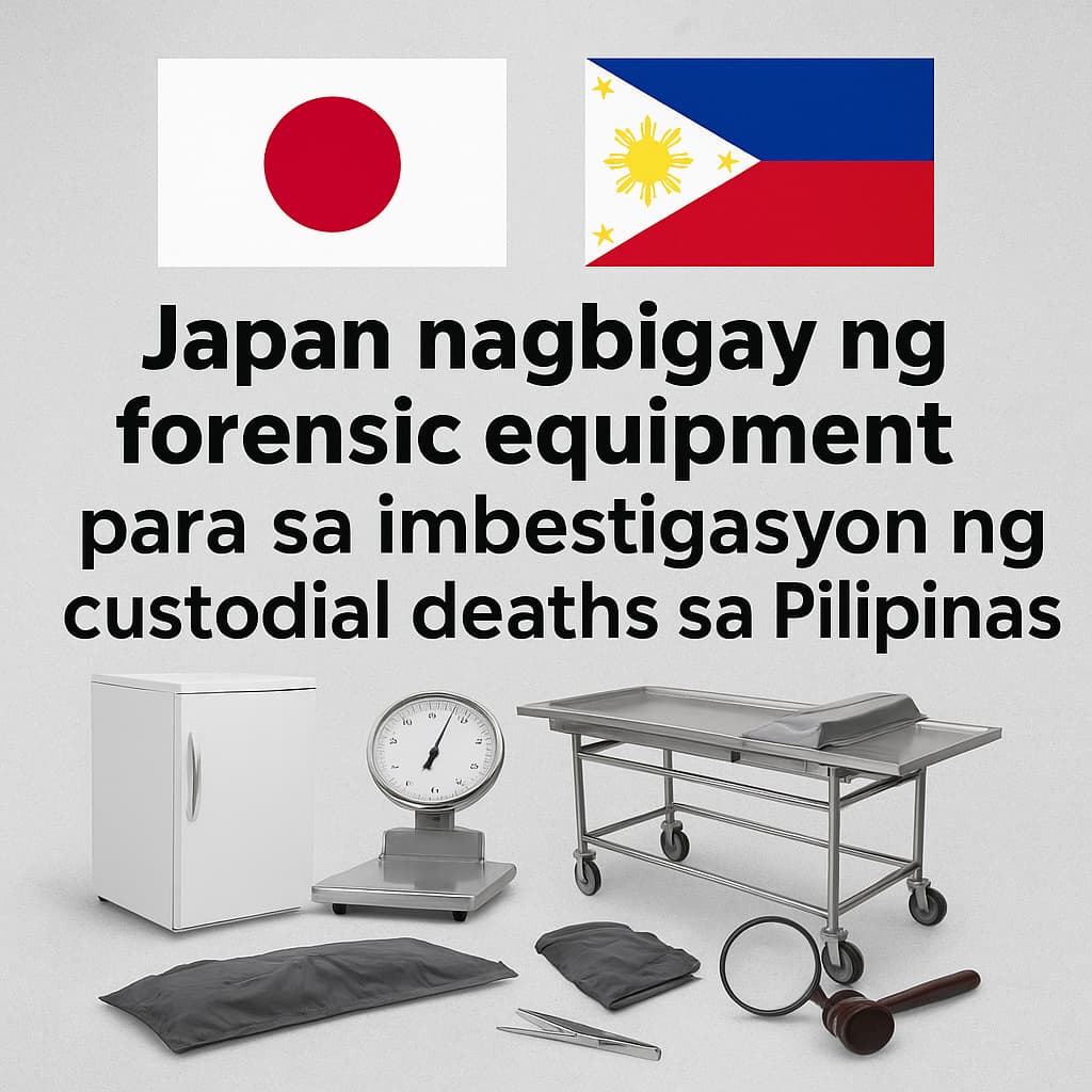 Japan nagbigay ng forensic equipment para sa imbestigasyon ng custodial ...