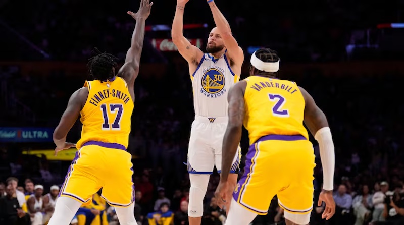 Curry, Podziemski nanguna sa pagkapanalo ng Warriors kontra Lakers, 123–116