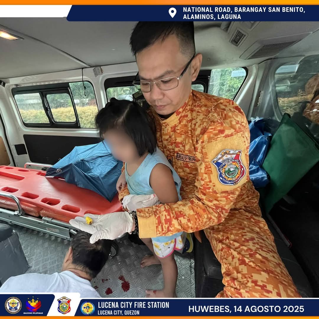 3-taong gulang, nailigtas ng bombero matapos makalunok ng laruan sa Laguna