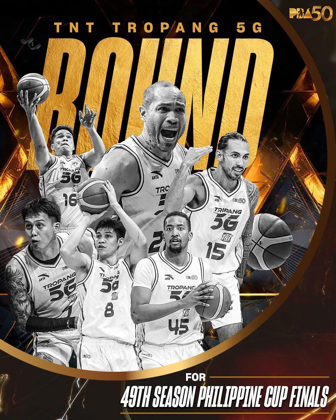 Pasok ang TNT Tropang Giga sa PBA Finals, kapit pa din sa Grand Slam na pangarap