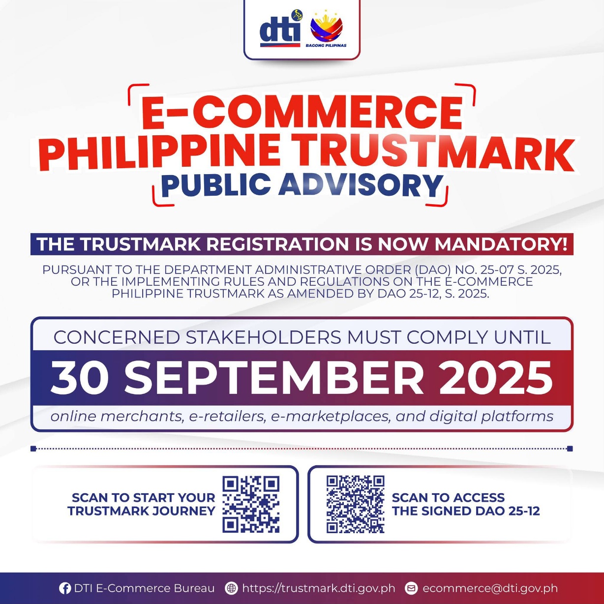 DTI: Mga online seller obligadong kumuha ng Trustmark, deadline sa Setyembre 30