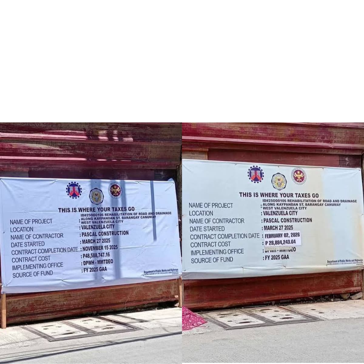 DPWH nilinaw ang ‘clerical mistake’ sa P28-M road project sa Valenzuela