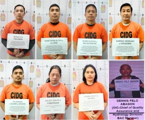 7 opisyal ng DPWH, kalaboso sa QC jail dahil sa P289M flood control scandal