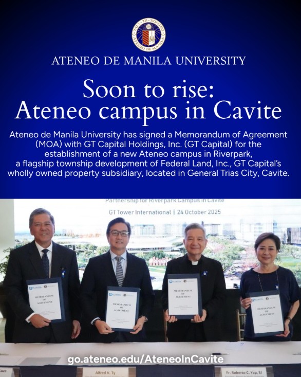 Bagong kampus ng Ateneo, magbubukas sa Cavite pagsapit ng 2030
