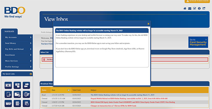 BDO, Magkakaroon na ng Bagong Online Banking Platform