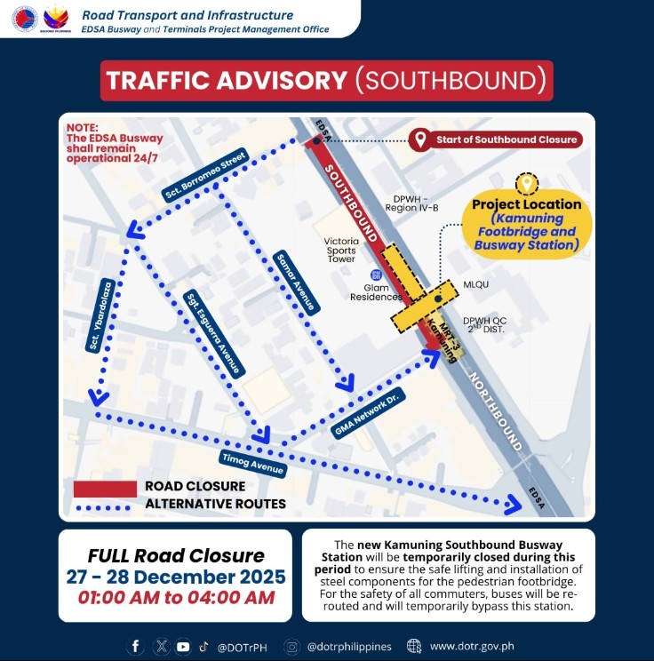 Goodbye ‘Mount Kamuning!’ Southbound Busway shut for 27-hour footbridge build