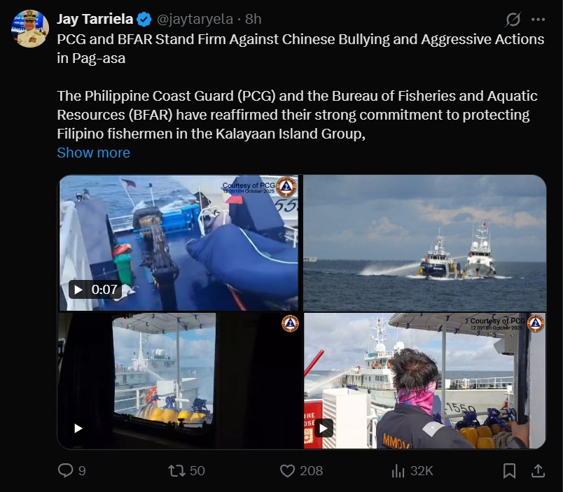 China Coast Guard, muling inatake ang barko ng Pilipinas sa Pag-asa
