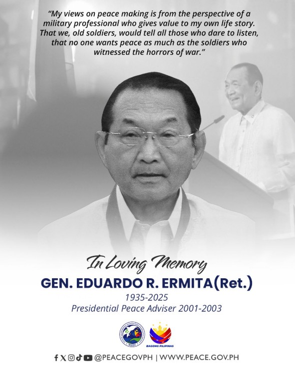 Dating Executive Secretary Eduardo Ermita, pumanaw sa edad na 90
