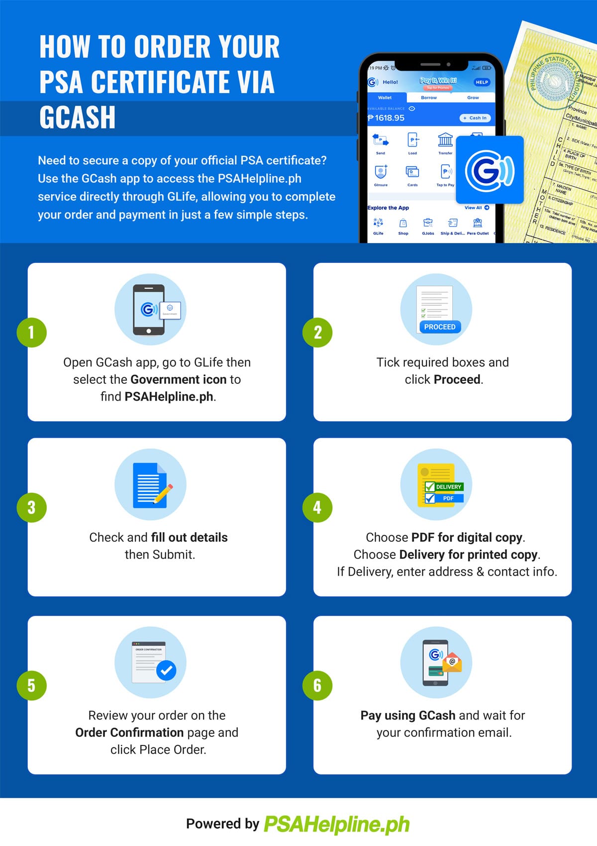 No more long lines! GCash just made birth, marriage certificates a tap away