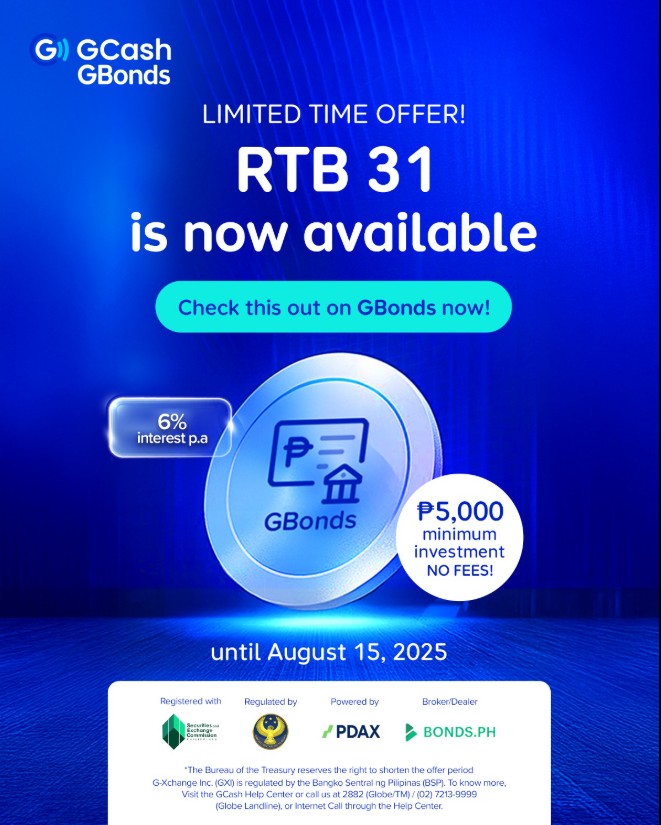 GCash users, puwede nang bumili ng retail treasury bonds; minimum P5k lang!