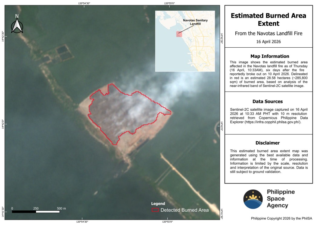 Navotas landfill blaze grows half the size of Rizal park, chokes Metro Manila air