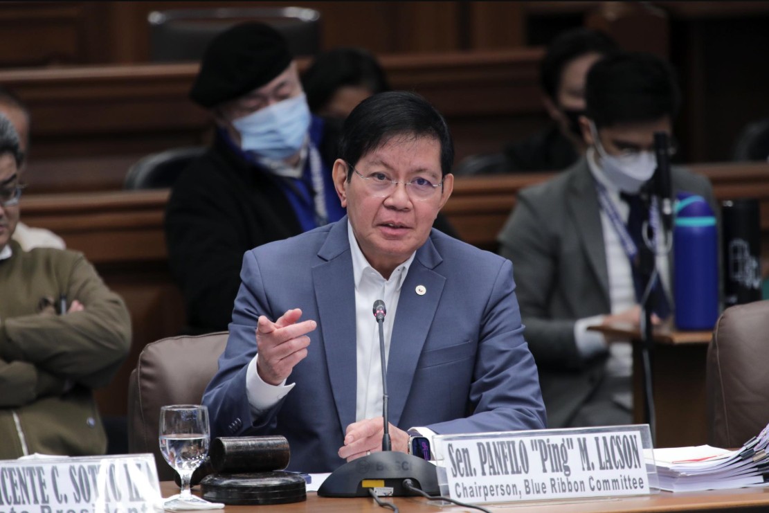 Ping Lacson, nagbitiw bilang chair ng Blue Ribbon Committee