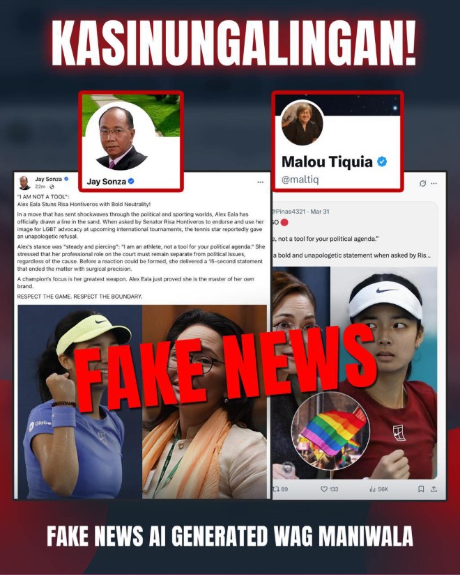 Meta under fire: Hontiveros calls foul on AI post dragging Alex Eala into politics