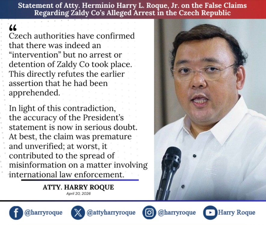 Palace slams Roque over Zaldy Co ‘fake arrest’ claim — who’s telling the truth?