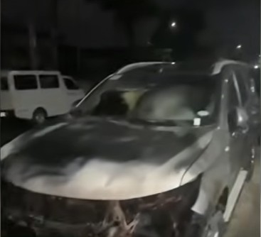 Nakaparadang SUV sa QC, sinilaban ng rider; pamilya ng may-ari, nangangamba sa kaligtasan