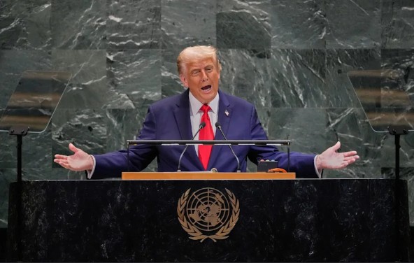 Trump, binira ang ilang kontrobersyal na paksa sa 56-minute speech sa UN General Assembly