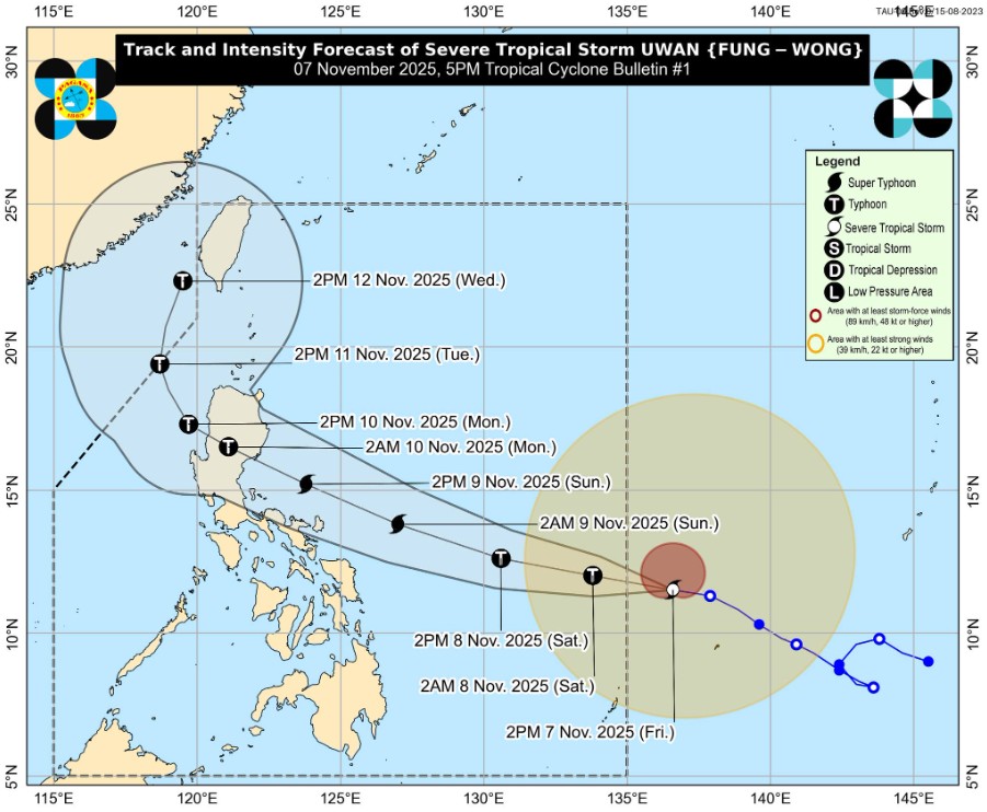 Signal No.1, itinaas sa ilang lugar bago pa man dumating si ‘Uwan’
