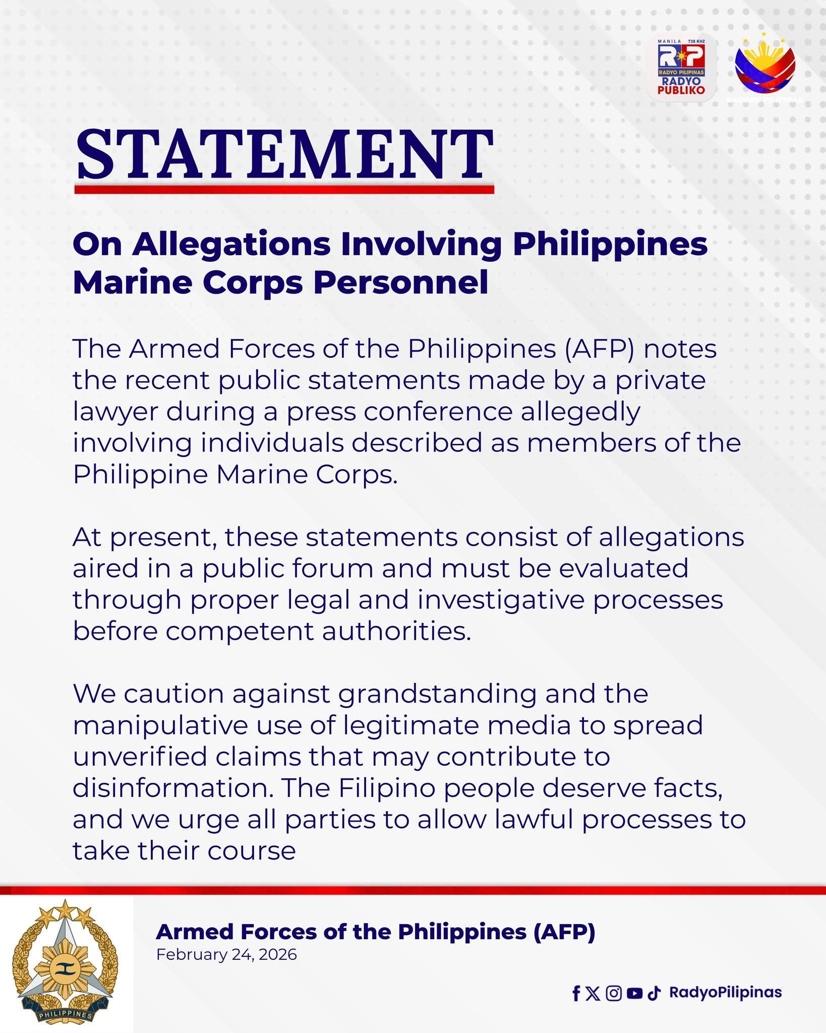 AFP warns against military impersonators after ‘maleta system’ claims — Crisis of credibility or necessary clarification?