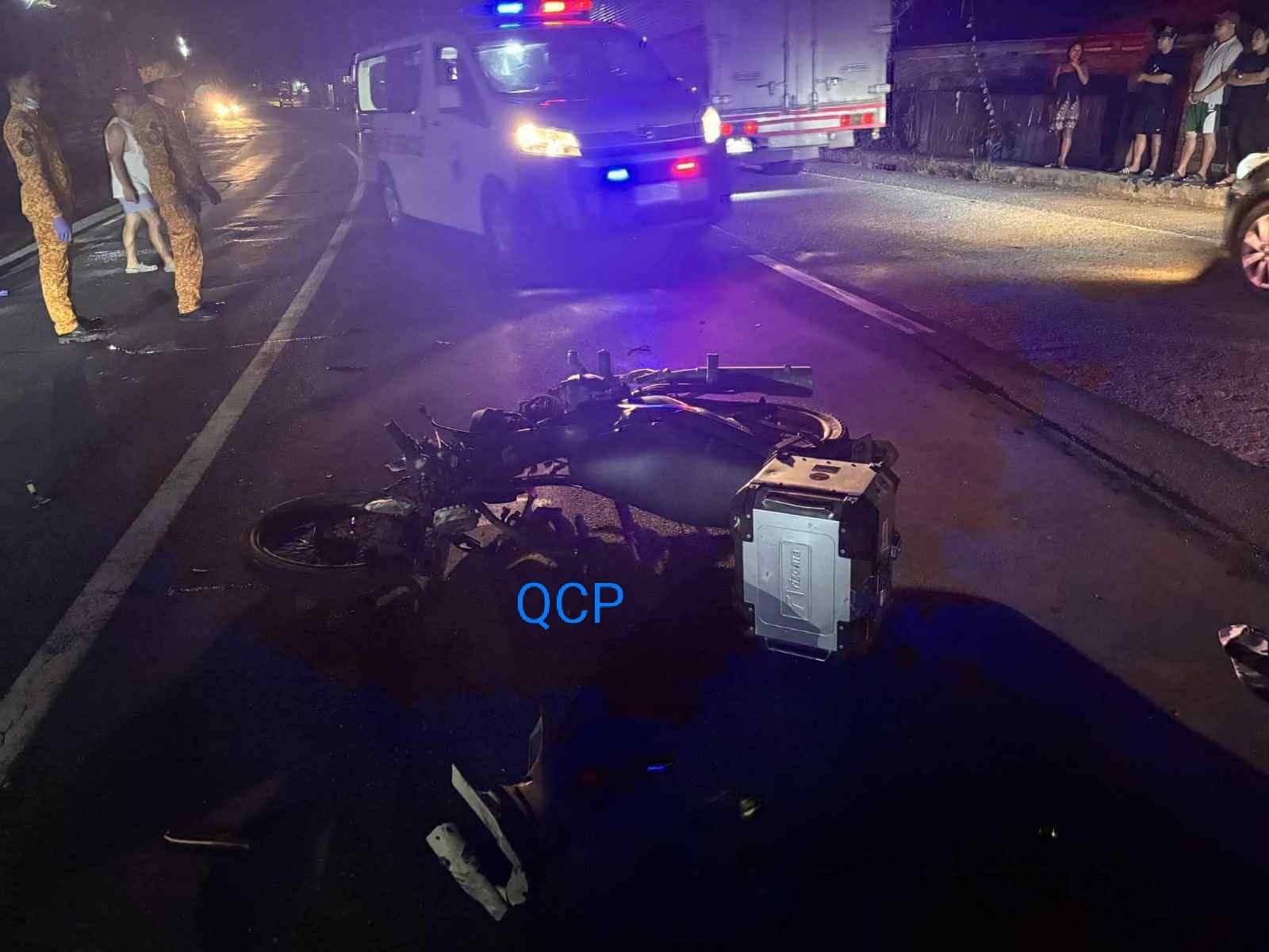 Aksidente sa Atimonan: Patay ang isang kagawad matapos ang banggaan ng van at motorsiklo