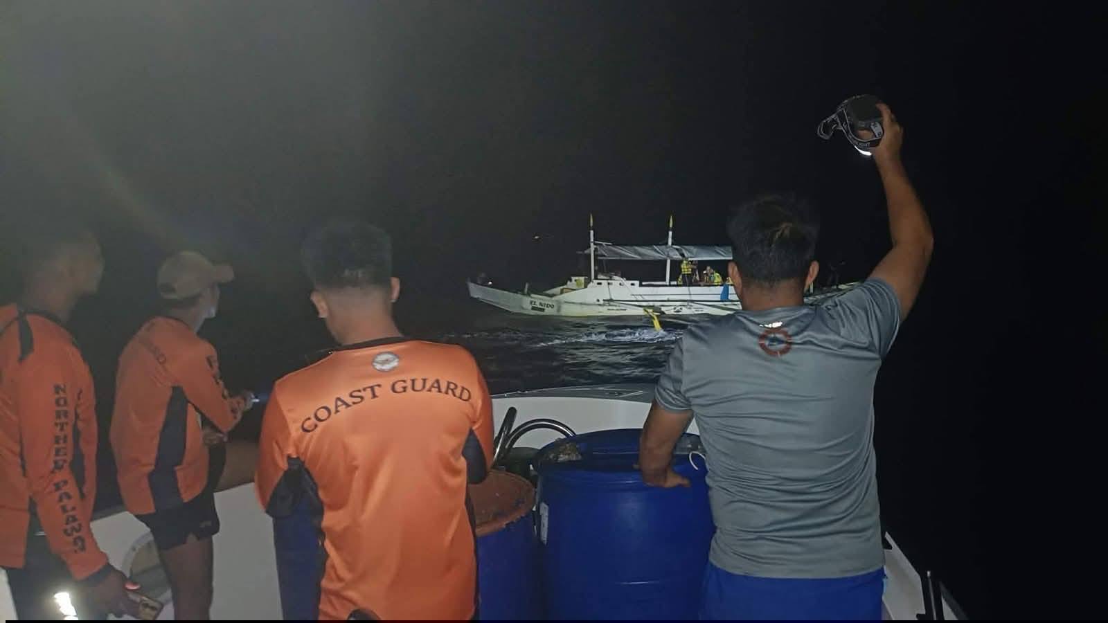 PCG swiftly responds to motorbanca breakdown in Big Lagoon, El Nido