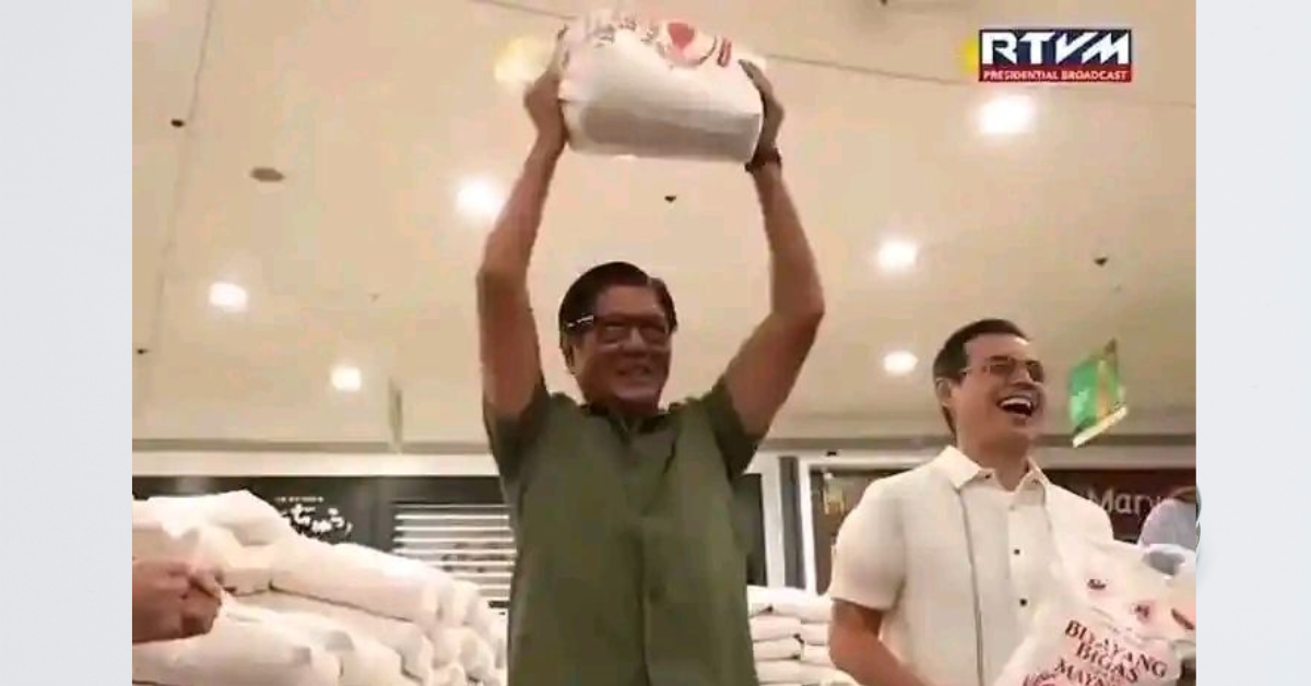President Marcos lifts 10-kilo rice sack — Proof of strength or staged moment?