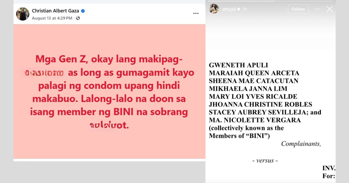 BINI, may sasampahan ng kaso matapos ang chika ni Xian Gaza na may buntis na member