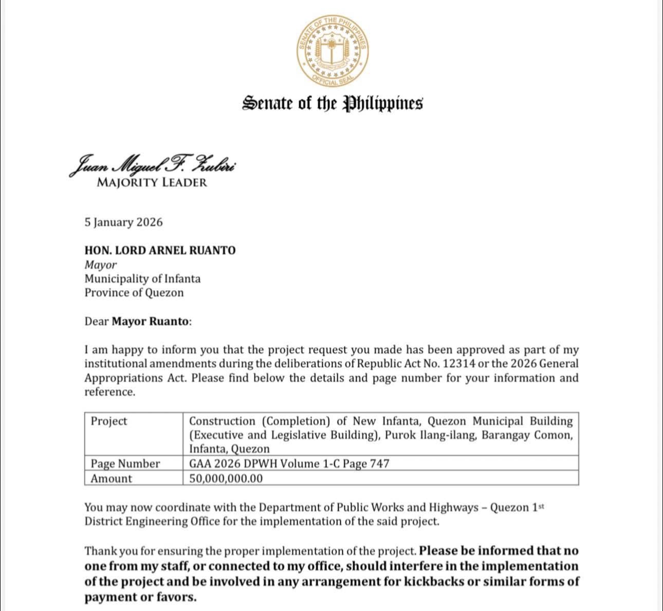 ₱50M approved for Infanta Municipal Building — Progress for public service or a test of transparent governance?