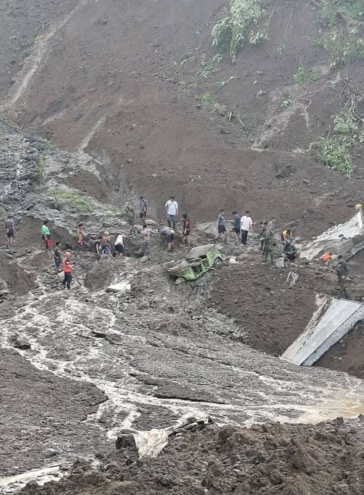 2 nawawala sa pagguho ng bahagi ng BUDA highway sa Quezon, Bukidnon