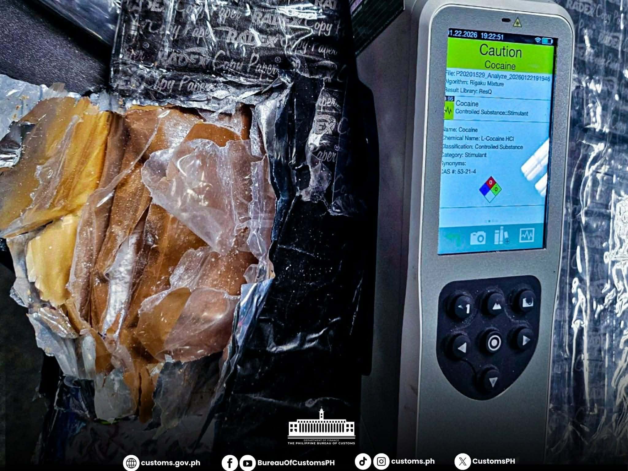 ₱43.4M worth of cocaine seized at NAIA Terminal 3 — gateway secured or still tested?