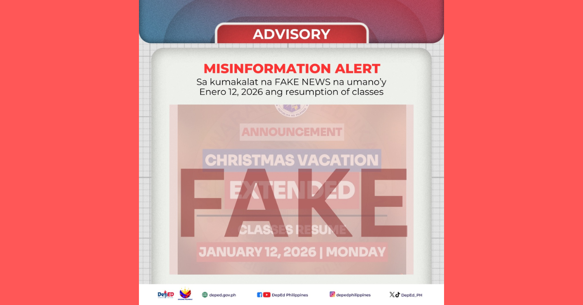 DepEd Fake News on Extended Christmas Break Raises a Bigger Question: Are We Learning to Think Critically?