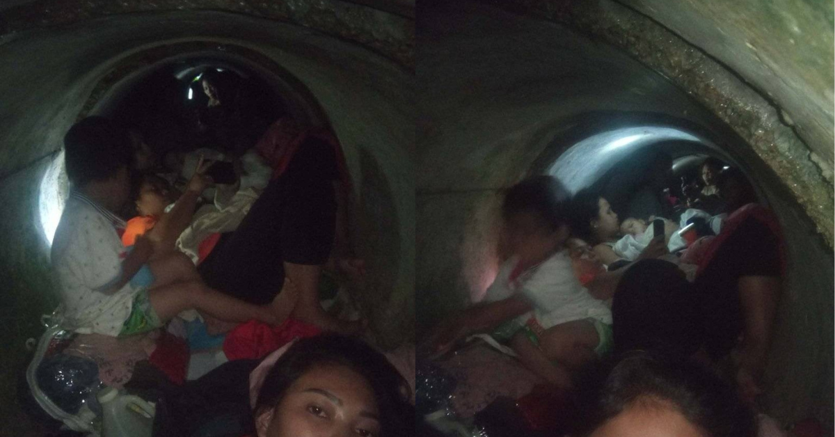Pamilyang tinamaan ng bagyong Tino sa Dumagat Islands, sa drainage sumilong