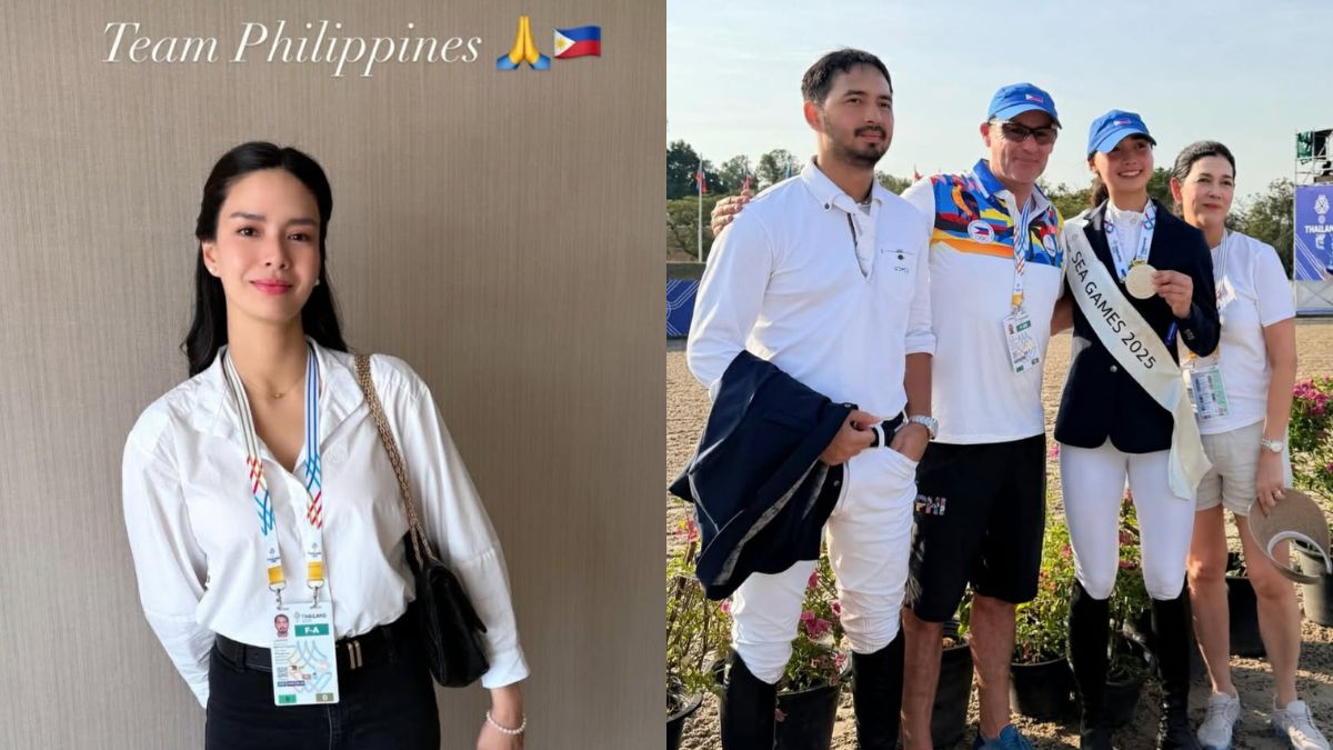 Erich Gonzales, game na game sa Thailand bilang proud cheerleader ng asawa sa Team Philippines