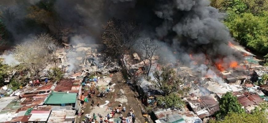 Sunog Nilamon Ang Tirahan Sa UP Campus, Quezon City