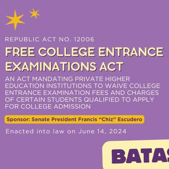 Libreng College Entrance Examinations Act: Pagpapalakas ng Kinabukasan ng Mga Mag-aaral na Pilipino
