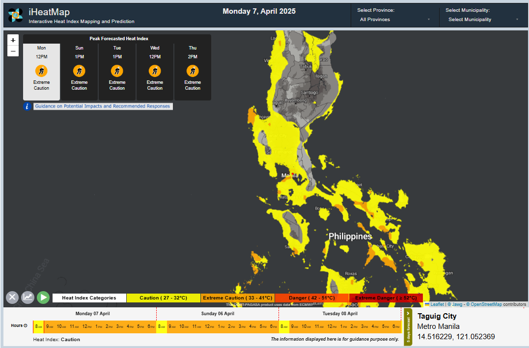 PAGASA: 33 lugar, kabilang ang Metro Manila, nakaranas ng mapanganib na init