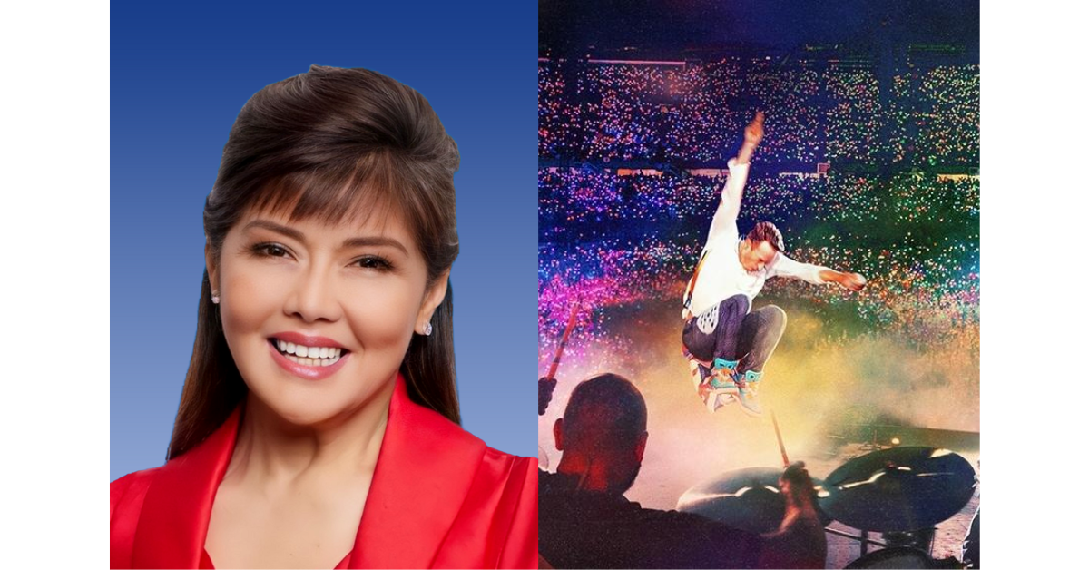 Imee Marcos: Laos na ang Coldplay kaya dapat mura lang ang concert ticket