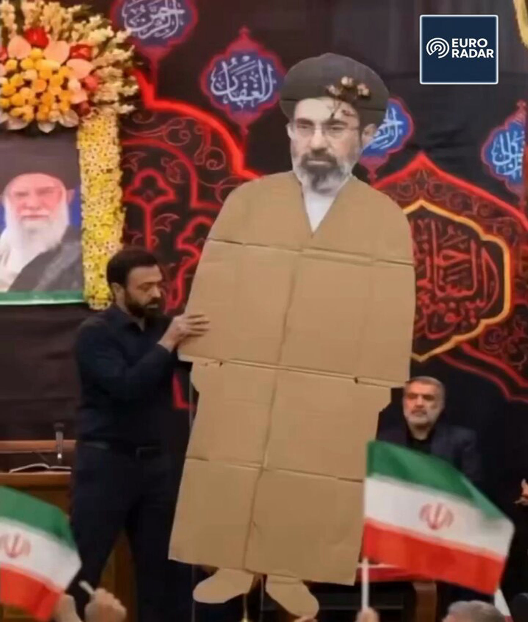 Cardboard cutout of Iran’s new leader appears at Tehran rally — What message does it send?