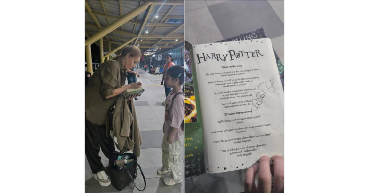 Lucky Harry Potter fan meets J.K. Rowling in Palawan