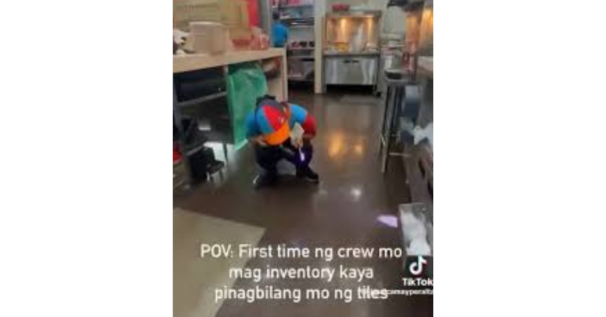 Jollibee manager pinutakte ng batikos matapos pagbilangin ng tiles ang bagong crew
