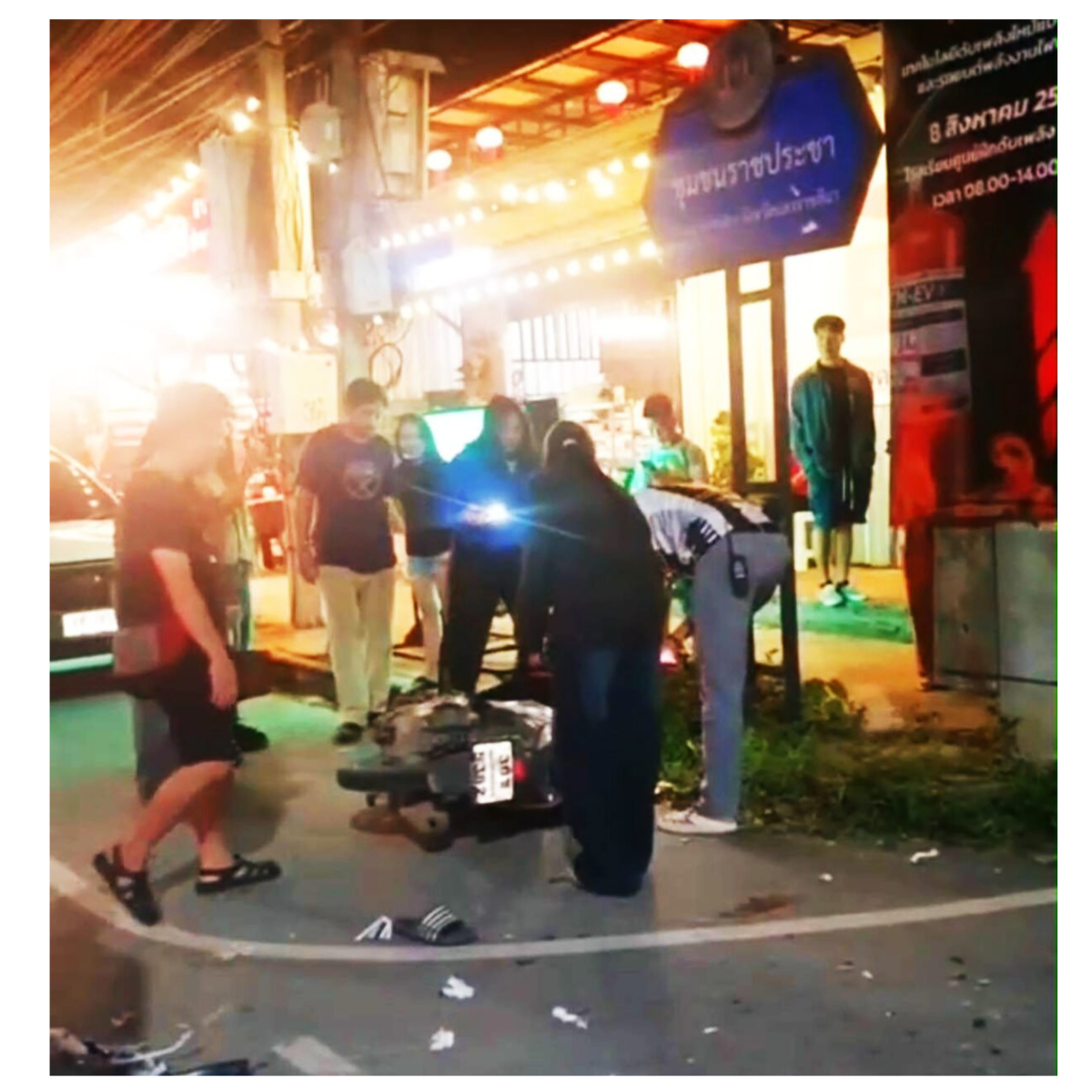 Snatcher bumangga sa pickup truck matapos mang-agaw ng bag sa Nakhon Ratchasima