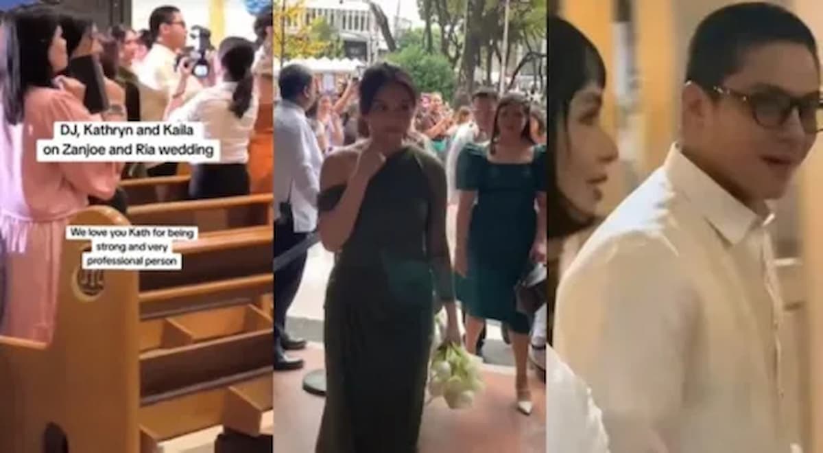 Kathryn Bernardo, Daniel Padilla nagkrus ang landas sa Zanjoe-Ria wedding; Kaila Estrada kasama ni Daniel