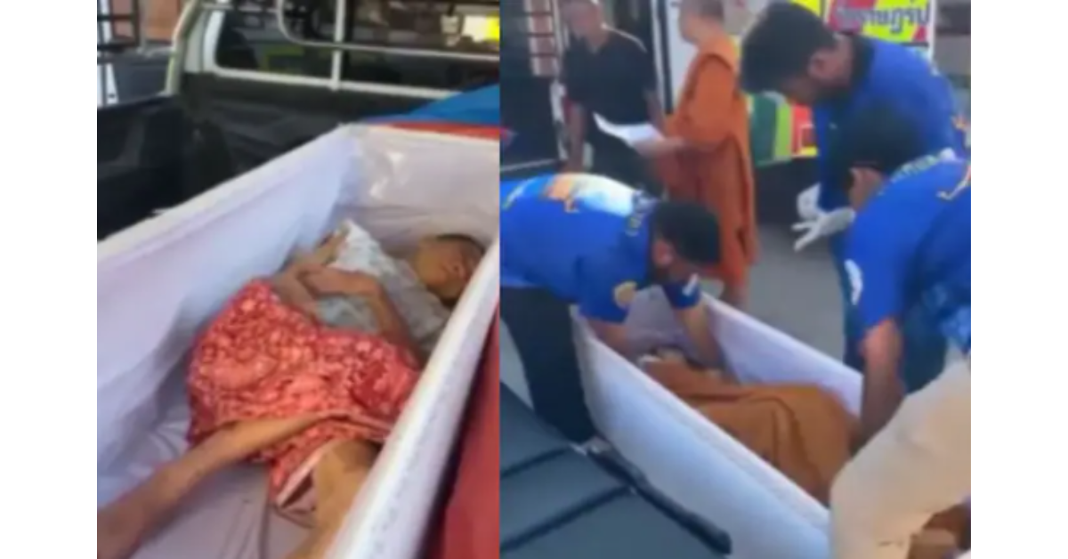 Lola sa Thailand kumatok mula sa kabaong bago cremation, buhay pa pala