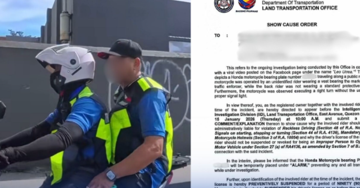 Taste of their own medicine? LTO charges alleged traffic enforcer with reckless driving