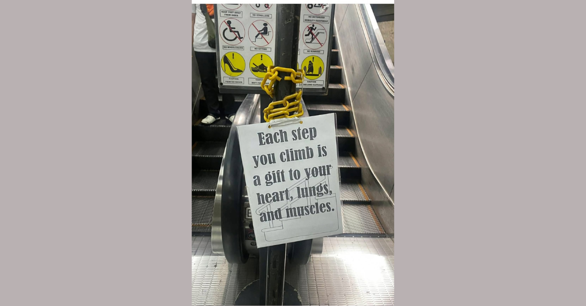 MRT-3 apologizes after viral 'stairs are a gift' sign sparks commuter backlash